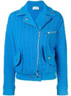 Sonia Rykiel Textured Biker Jacket - Blue