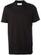 Maison Margiela Snap Button Closure T-shirt, Men's, Size: 46, Black, Cotton