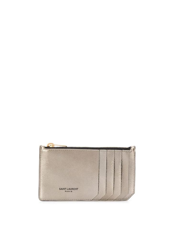 Saint Laurent Metallic Effect Cardholder