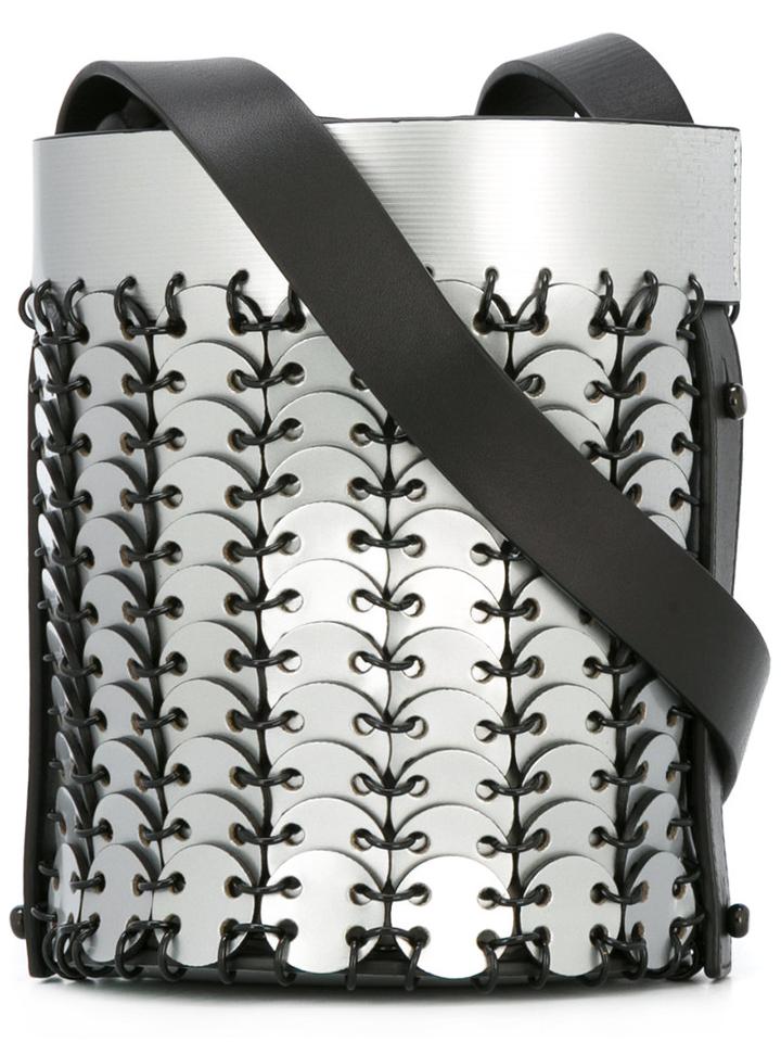 Paco Rabanne Medallions Shoulder Bag, Women's, Black, Leather