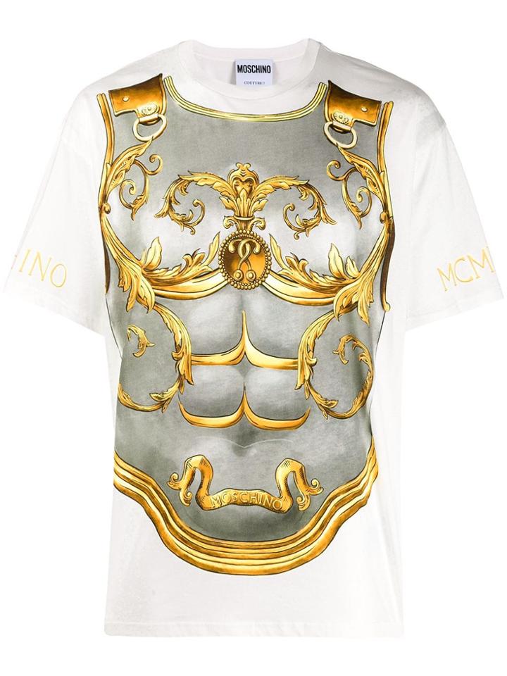 Moschino Armour Detail T-shirt - White