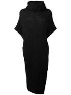 Isabel Benenato Knitted Cape, Women's, Black, Mohair/alpaca/polyamide