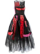 Oscar De La Renta Graphic Print Flared Dress - Black