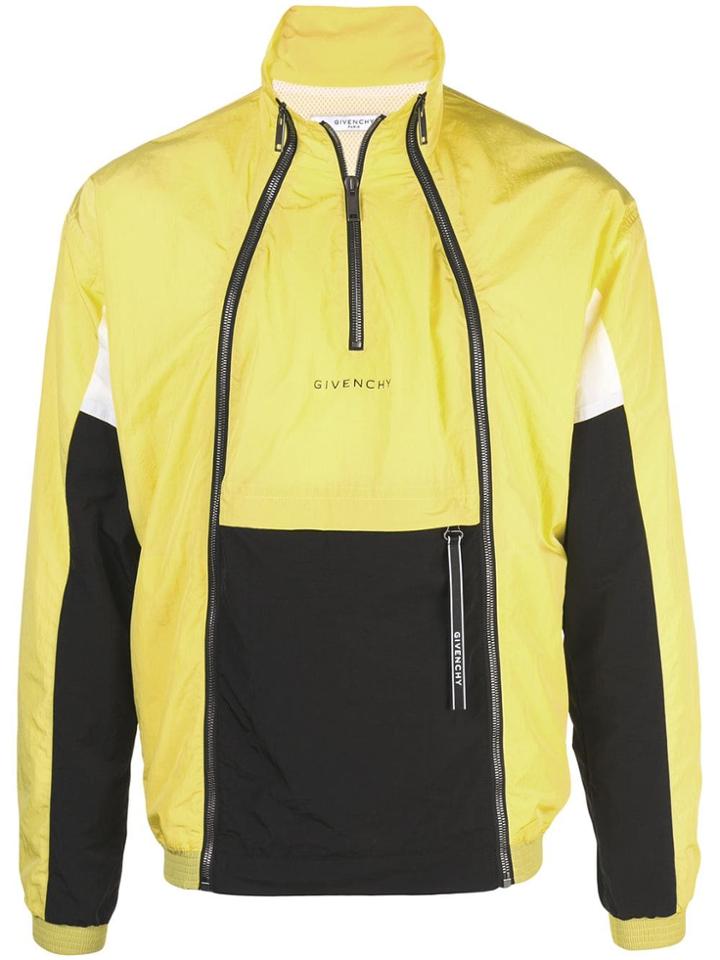 Givenchy Colour Block Multi-zip Jacket - Yellow