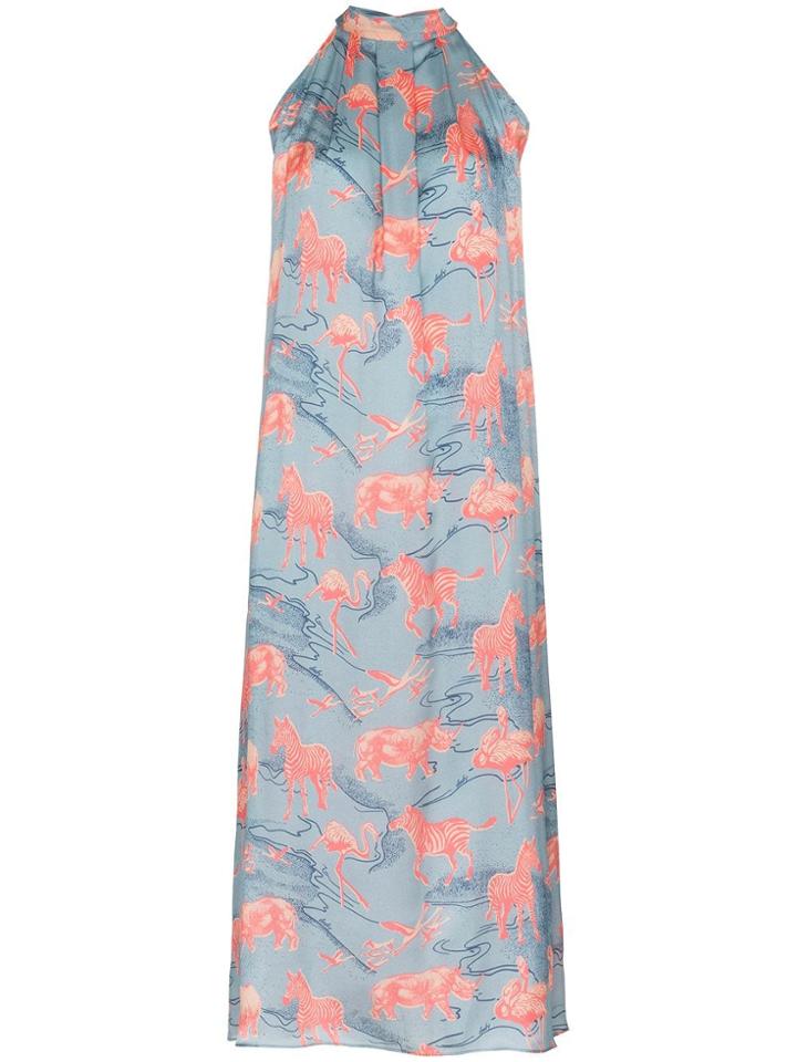Chufy Ebel Silk Maxi Dress - Blue