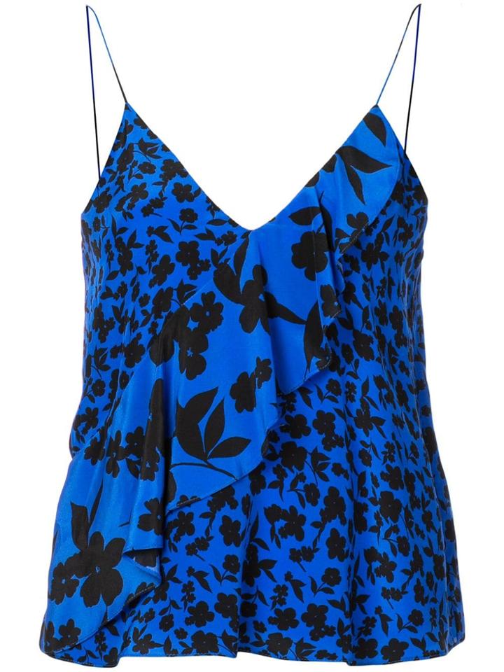 Alice+olivia Lavonia Asymmetric Draped Top - Blue