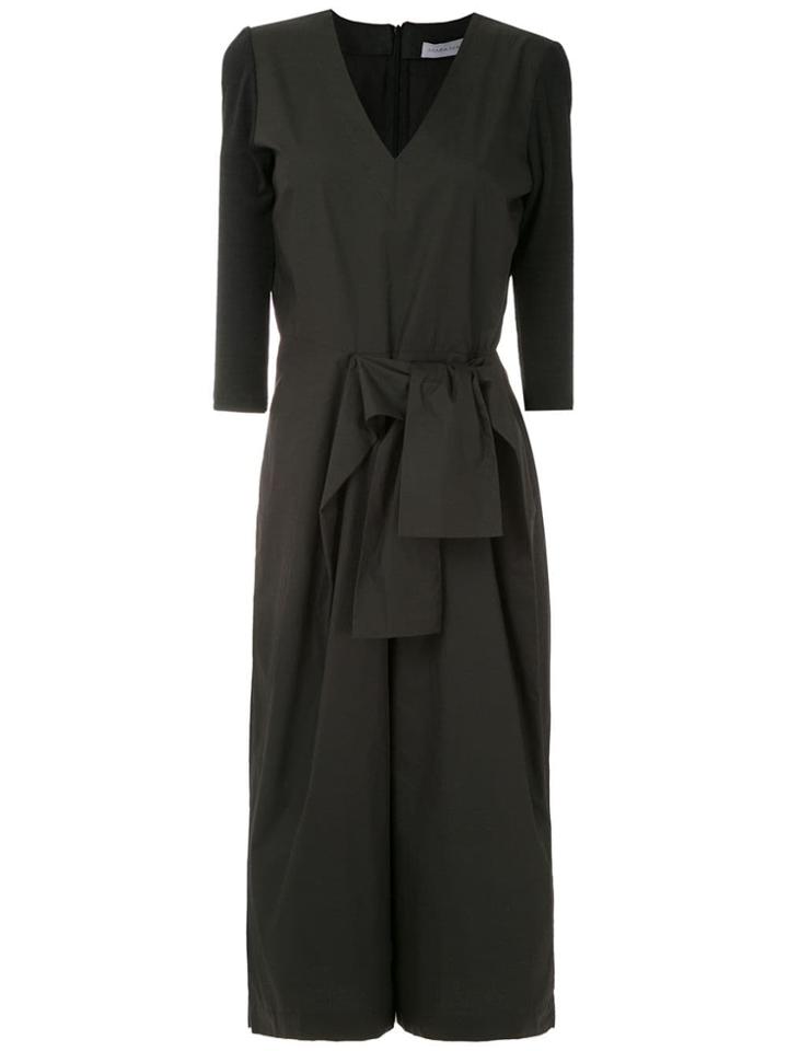 Mara Mac Lace Up Jumpsuit - Black