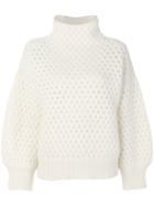 Zanone Stand-up Collar Jumper - White