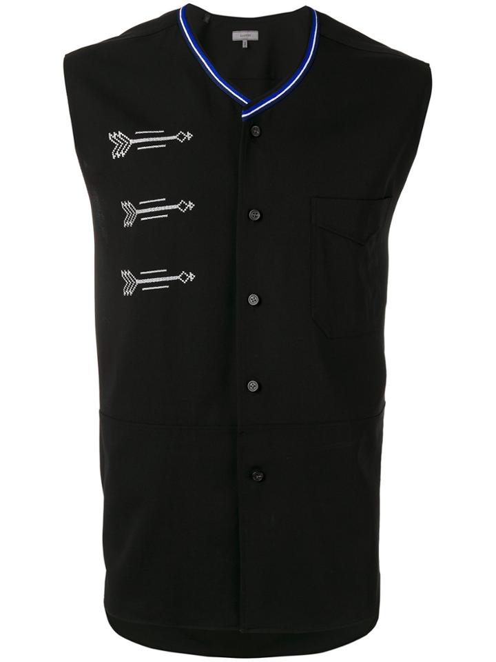 Lanvin Sleeveless Arrow-detailed Sweater - Black