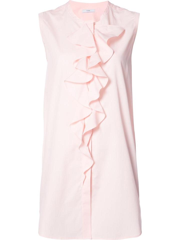 Tome 'sleeveless Open Back Tie' Shirt - Pink & Purple
