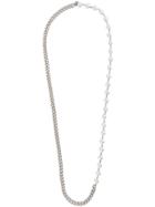 Mm6 Maison Margiela Pearls And Chain Necklace - Metallic