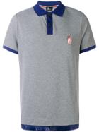 Moncler Grenoble Contrast Collar Polo Shirt - Grey