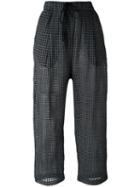 Damir Doma 'pae' Cropped Trousers, Women's, Size: Large, Black, Virgin Wool/silk