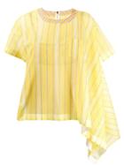 Sacai Asymmetric Striped Blouse - Yellow