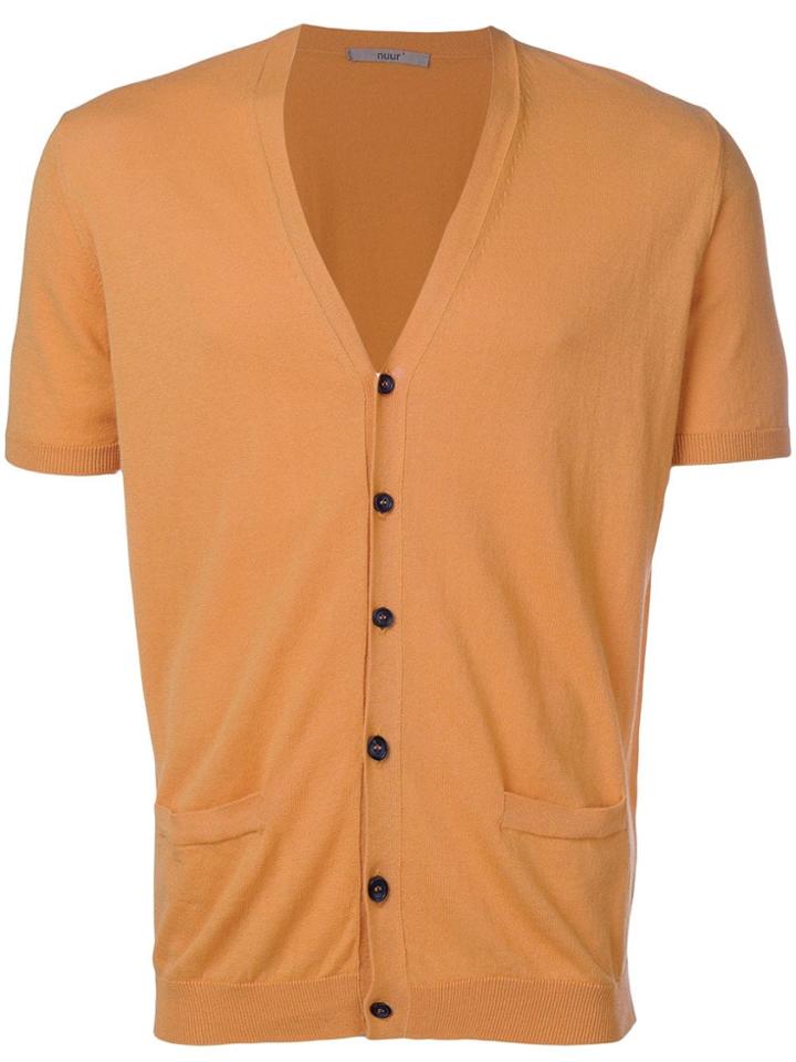 Nuur Short-sleeved Knitted Top - Orange