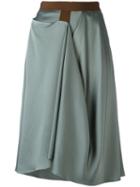 Chalayan Enveloped Skirt, Women's, Size: 44, Green, Acetate/viscose