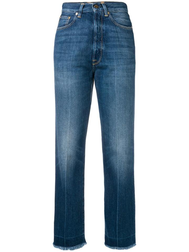 Golden Goose Deluxe Brand High Rise Cropped Jeans - Blue