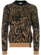 Kenzo Paisley Intarsia Jumper - Brown