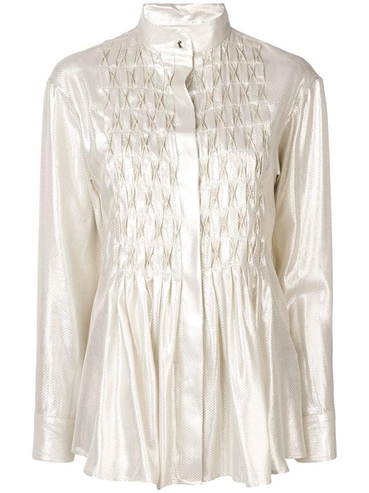 Maggie Marilyn Textured Sheen Shirt - Gold