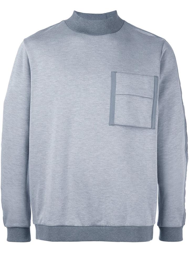 Oamc Pocket Sweatshirt, Men's, Size: Small, Grey, Polyamide/polyester/polyurethane/virgin Wool