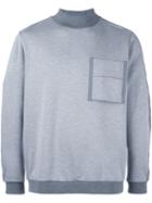 Oamc Pocket Sweatshirt, Men's, Size: Small, Grey, Polyamide/polyester/polyurethane/virgin Wool