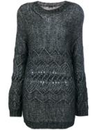 Ermanno Scervino Cable-knit Sweater - Black