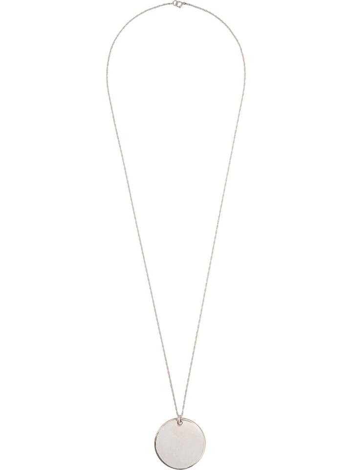Sophie Buhai Circle Pendant Long Necklace - Silver