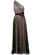 Talbot Runhof Laminated Dress Gown - Black