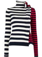 Monse Ruffled Striped Jumper - Blue