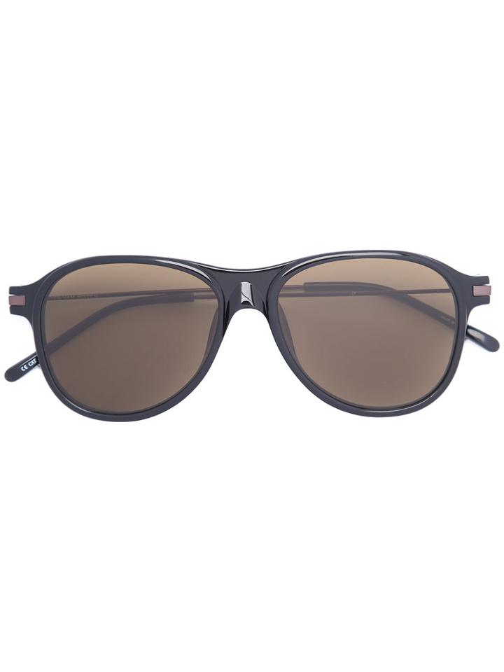 Linda Farrow - Round Sunglesses - Men - Acetate - One Size, Black, Acetate