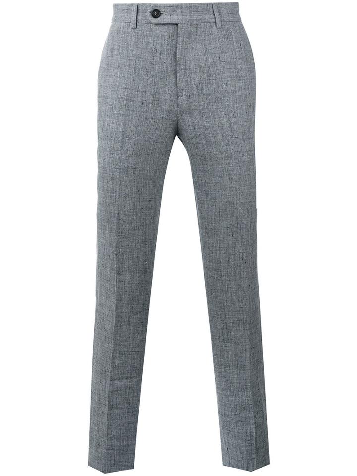 Brunello Cucinelli Straight-leg Trousers, Men's, Size: 54, Grey, Cotton/linen/flax/viscose/cupro