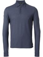 Zanone Long Sleeve Polo Shirt, Men's, Size: 54, Blue, Cotton