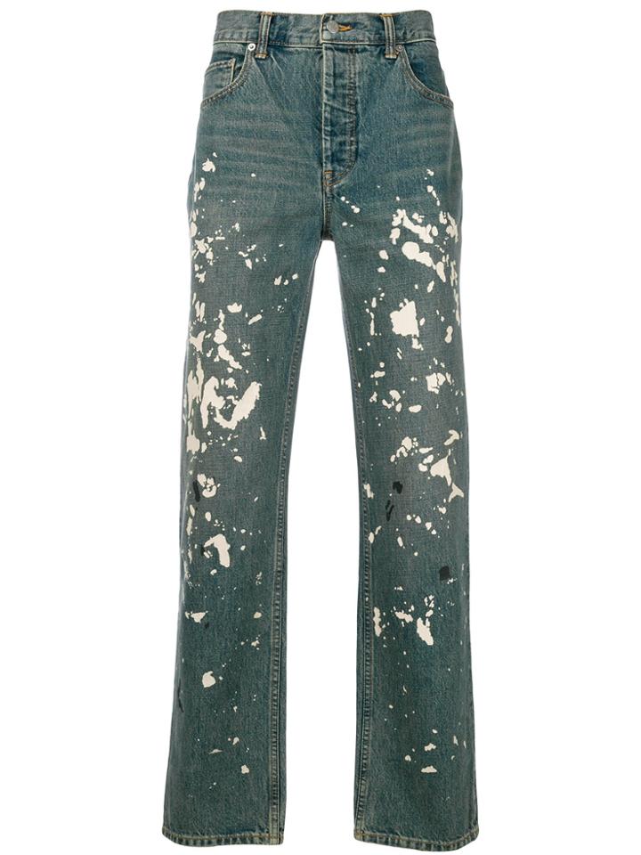 Helmut Lang Paint Splatter Jeans - Blue