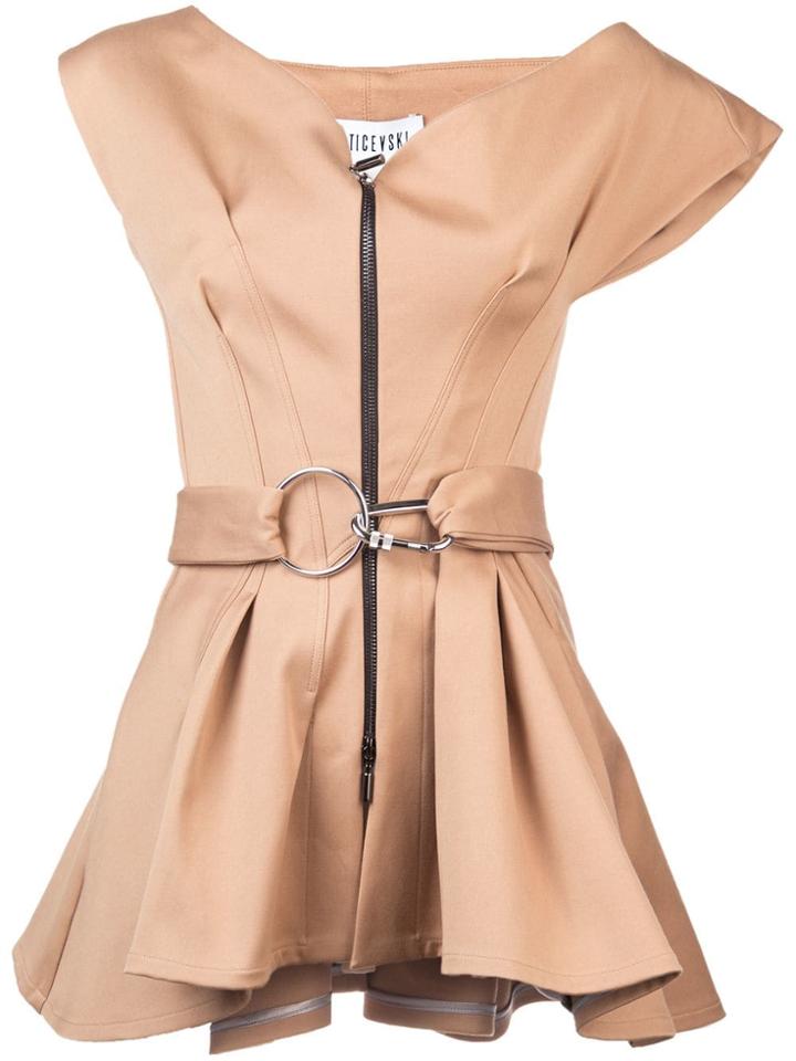 Maticevski Fitted Peplum Blouse - Neutrals