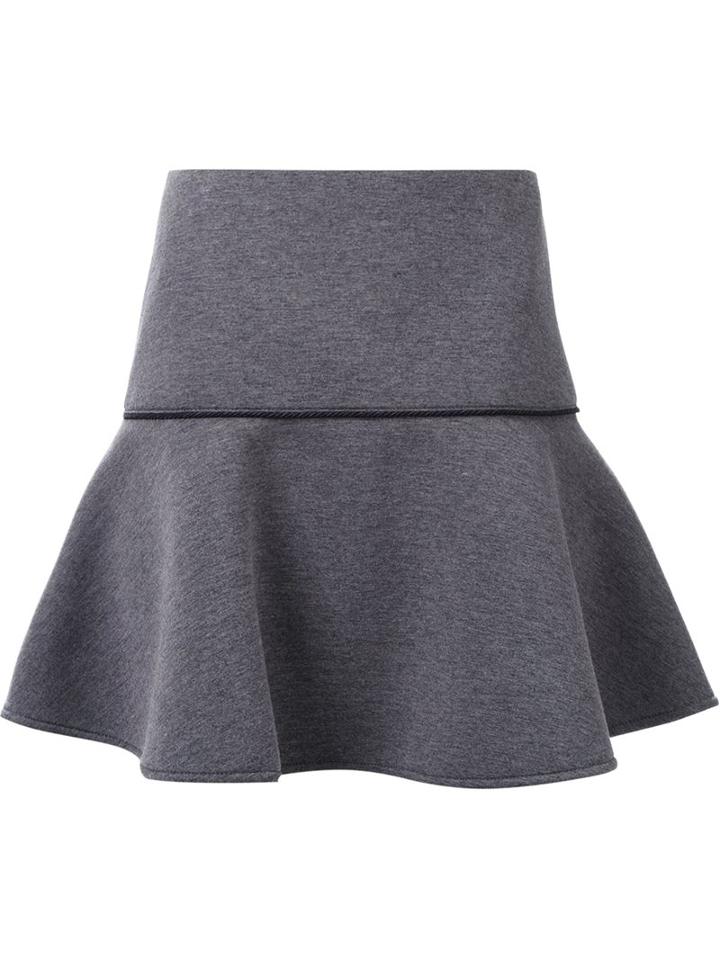 Guild Prime Godet Hem Mini Skirt, Women's, Size: 36, Grey, Polyester/polyurethane/cupro/rayon