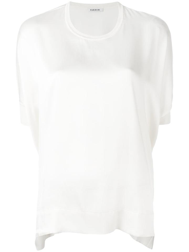 P.a.r.o.s.h. Safira Tank Top, Size: Medium, White, Silk/spandex/elastane