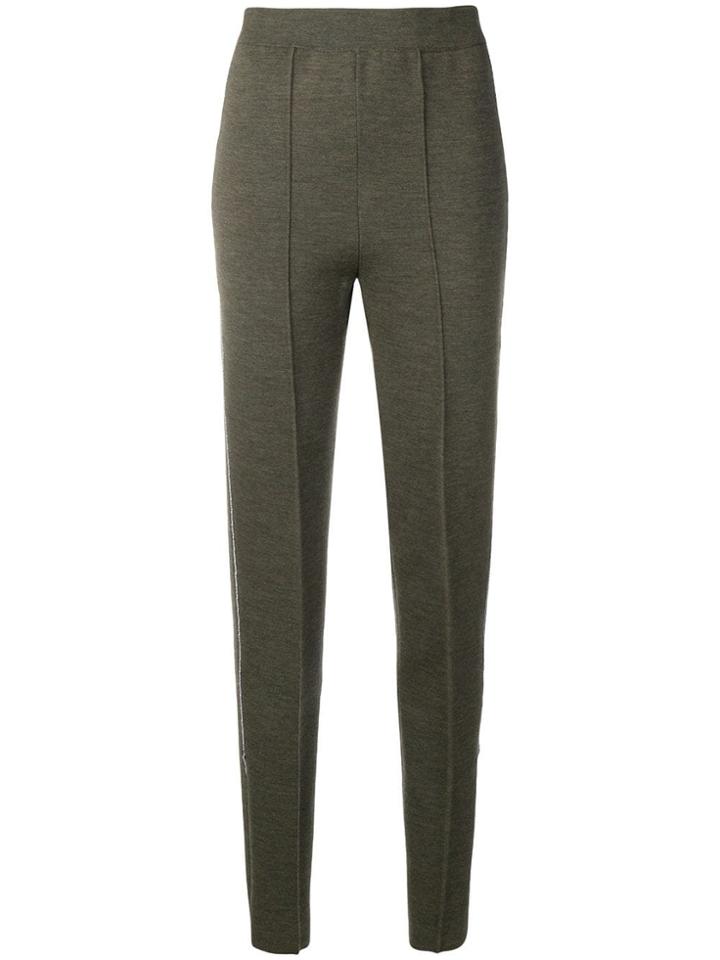 Ports 1961 Side Slit Knit Trousers - Green