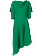 Osman Asymmetric Hem Dress - Green