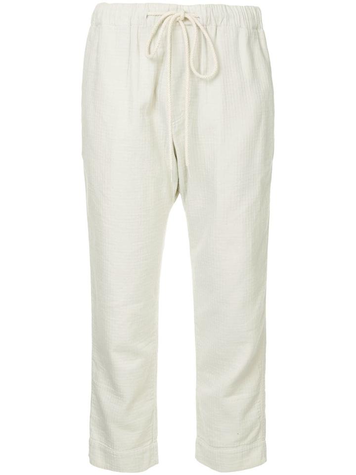 Bassike Washed Herringbone Pull On Pant - White