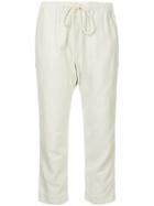 Bassike Washed Herringbone Pull On Pant - White