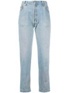 Re/done High Waist Cropped Jeans - Blue