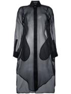 Penelophe's Sphere Organza Shirt Dress, Women's, Size: Medium, Black, Silk