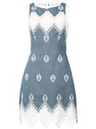 Alice+olivia Embroidered Details Dress - Blue
