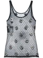 Moschino Embellished Tulle Tank Top