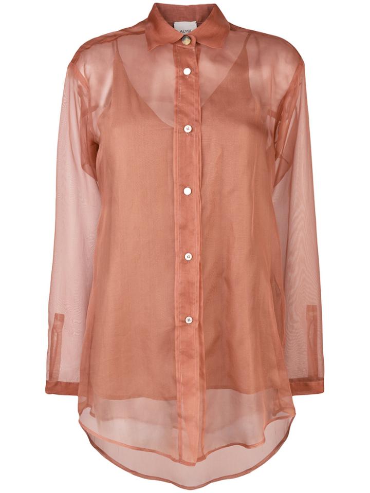 Alysi Transparent Shirt - Pink & Purple