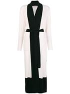 Temperley London Contrast Trim Belted Cardigan - White