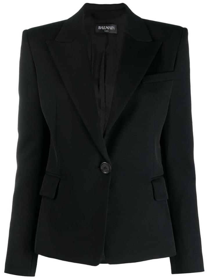 Balmain Single Button Tailored Blazer - Black