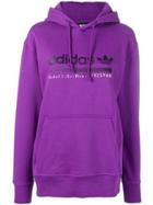 Adidas Logo Hooded Sweatshirt - Purple