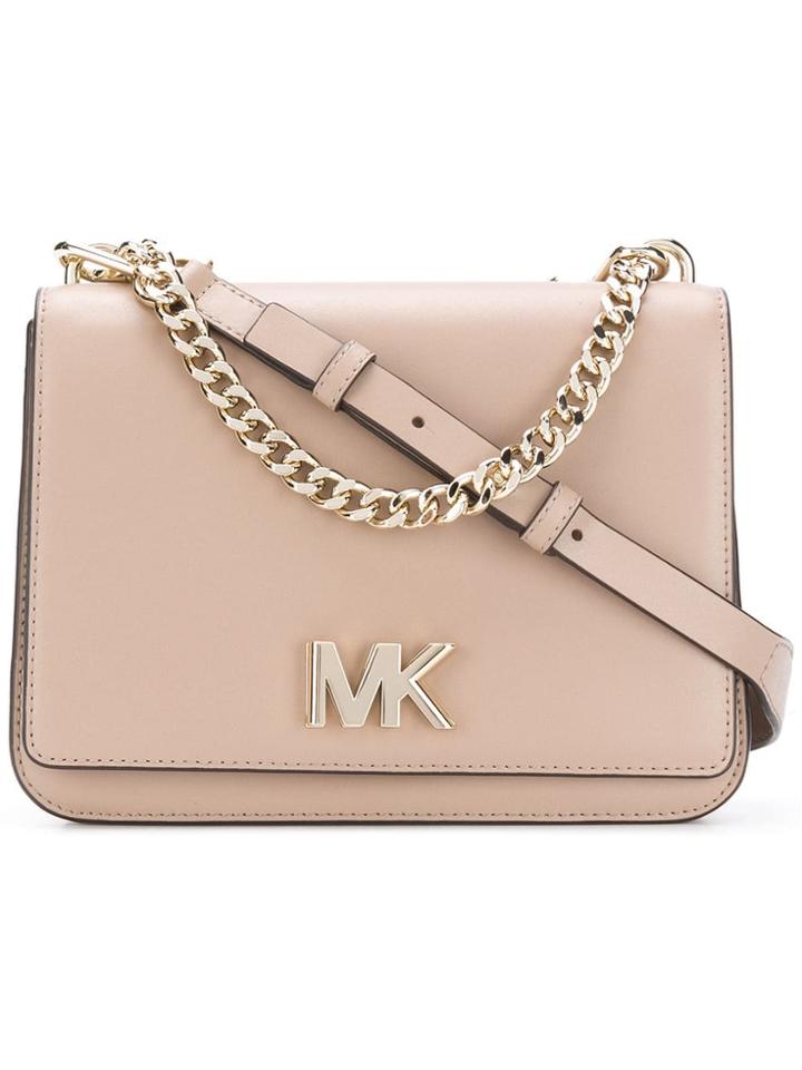 Michael Michael Kors Logo Flap Shoulder Bag - Nude & Neutrals
