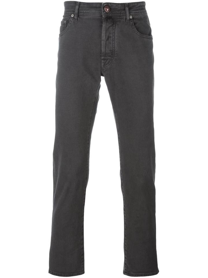 Jacob Cohen Slim-fit Trousers, Men's, Size: 37, Brown, Cotton/spandex/elastane
